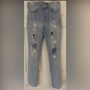 H&M Men’s Skinny Ripped Jeans 
Size 32
Button Fly